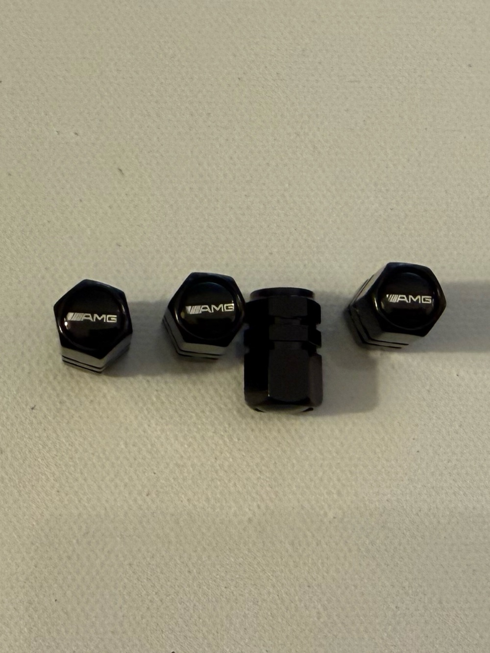 AMG Mercedes Valve Stem Caps in Black Set of 4 NWT